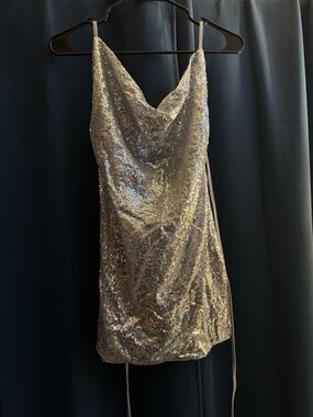 Silver Sequin Women’s Dress